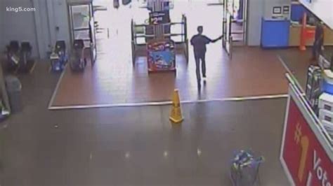 Surveillance Shows Gunman Shoot Ammo Case At Tumwater Walmart