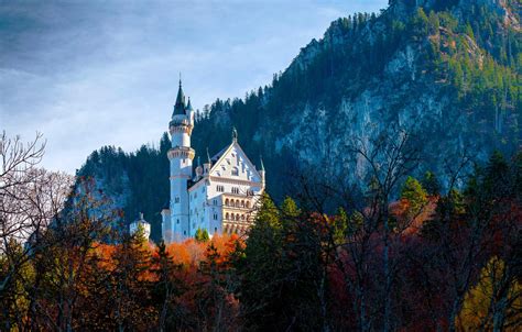 Wallpaper Autumn Forest Trees Mountains Castle Rocks Germany