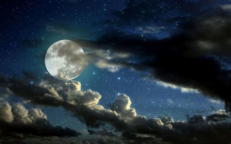 Night Sky Hd Full Moon Night Starry Night Sky Night Skies Sky Full