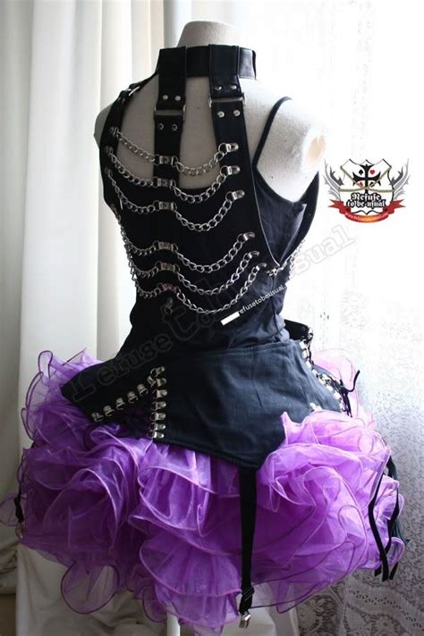Super Puffy Punk Lolita Goth Tutu Skirt Amethyst Purple Goth Skirt
