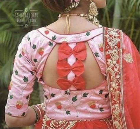 Trendy Bow Back Saree Blouse Designs South India Fashion