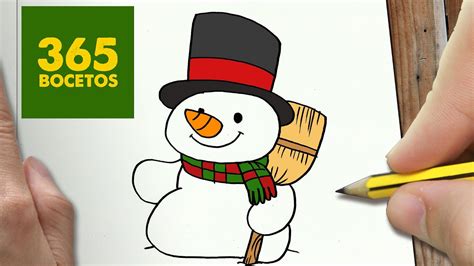 Como Dibujar Un MuÑeco De Nieve Para Navidad Paso A Paso Dibujos