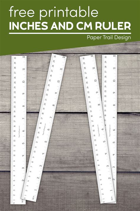 Free Printable Ruler Inches And Cm Paper Trail Design