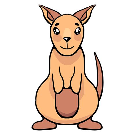 Cute Baby Kangaroo Cartoon