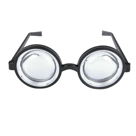 Nerd Black Glasses Round Thick Fancy Dress Costume Geek Retro Funny