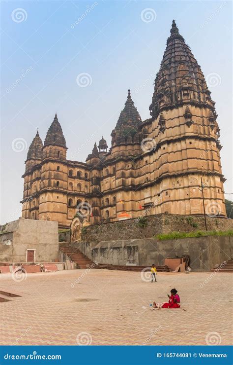 Historic Chaturbhuj Temple In The Center Of Orchha Editorial Photo