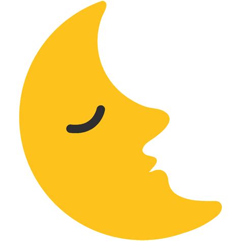 Last Quarter Moon Face Emoji Clipart Free Download Transparent Png