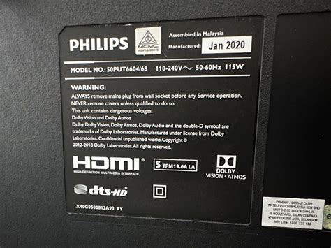 Philips 50 Inch Tv 50put6604 68 Tv And Home Appliances Tv And Entertainment Tv On Carousell