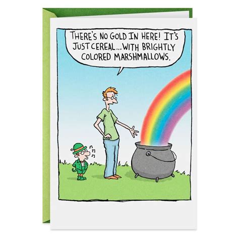 pot of gold funny st patrick s day card in 2021 st patricks day cards st patricks day meme