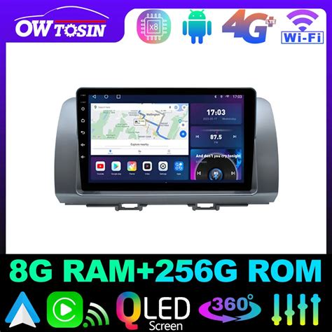 Owtosin QLED 1280 720P 8Core 8 128G GPS Android Car Radio For Toyota Bb