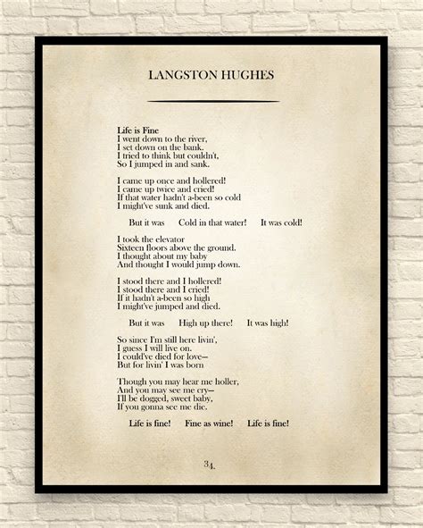 Great Poem Life Is Fine By Langston Hughes English Po