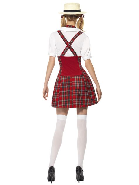 Ladies School Girl Fancy Dress Costume Uniform St Trinian