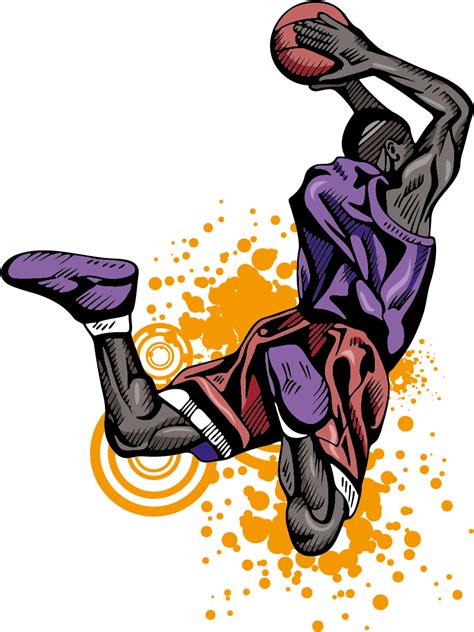 Basketball Player Slam Dunk Athlete Basketball Dunk Logo Design