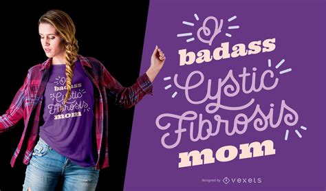 cystic fibrosis mom t shirt design vector download