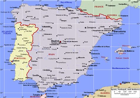 Portugal Iberian Peninsula Map