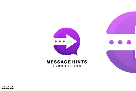 Gradient Message Hints Logo Design Vector Template By Norinhood