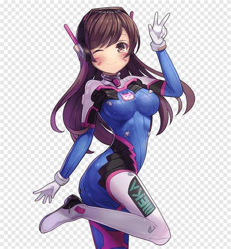 Overwatch Dva Anime Widowmaker Anime Púrpura Cg Ilustraciones Png