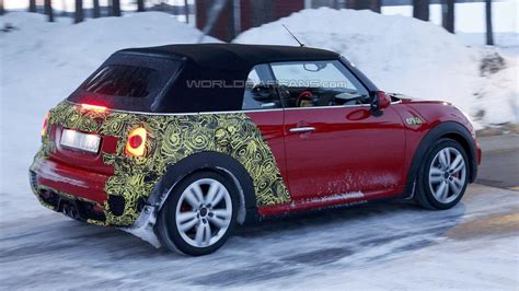 Mini Jcw Convertible Spied Wearing Minimal Disguise Photos