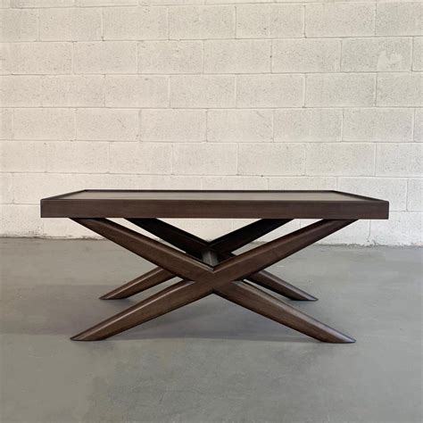 Metal dining table base, spider steel dining table base. Mid-Century Modern Mahogany X-Base Coffee Table For Sale ...
