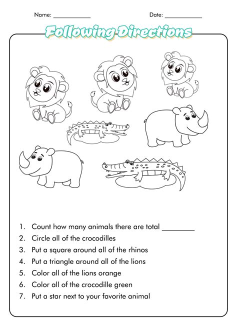15 Best Images Of Following Directions First Grade Worksheets Ordinal