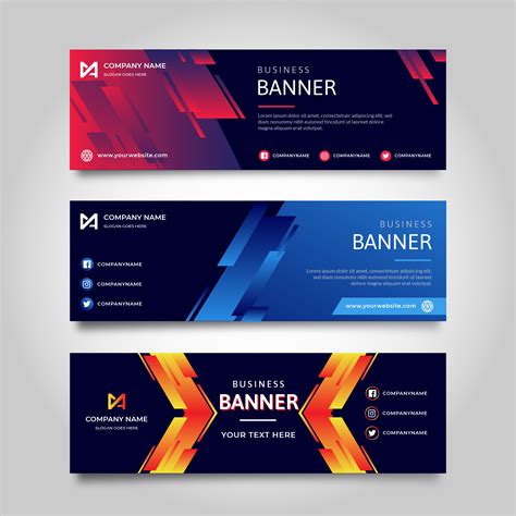 Flat Gradient Banner Template 692329 Download Free