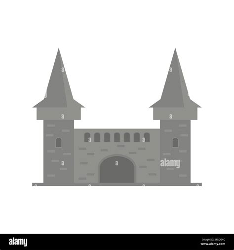 Cartoon Fairy Tale Castle Tower Icon Fairytale Medieval Castlevector
