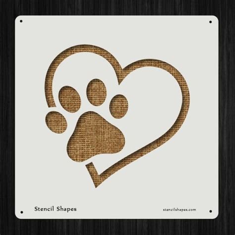 Paw Print Pet Love Dog Style 15408 Diy Plastic Stencil
