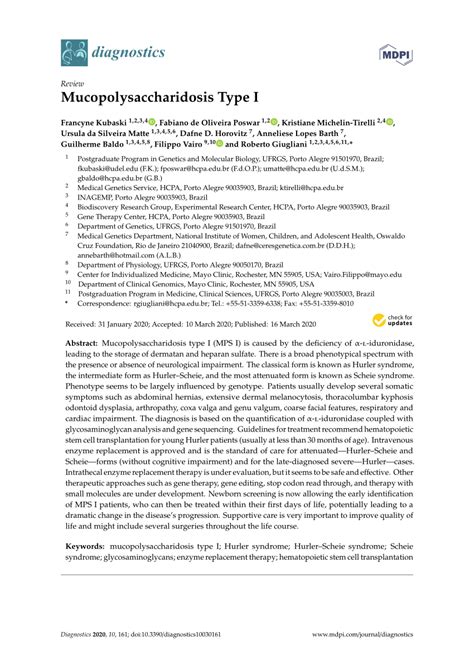 pdf mucopolysaccharidosis type i
