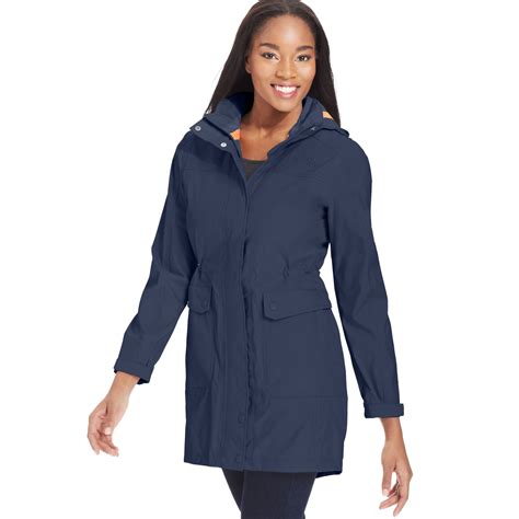 The North Face Quiana Hooded Rain Jacket In Blue Urban Navy Lyst