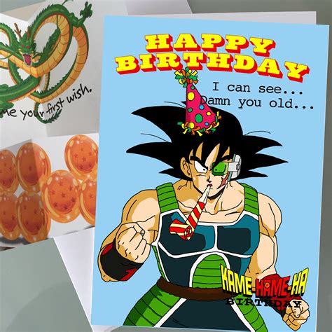 Dbz Goku Birthday Card Funny Birthday Card Cool T For Him Etsy