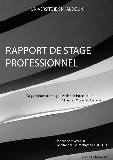 Rapport De Stage En Architecture By Yosra Issuu