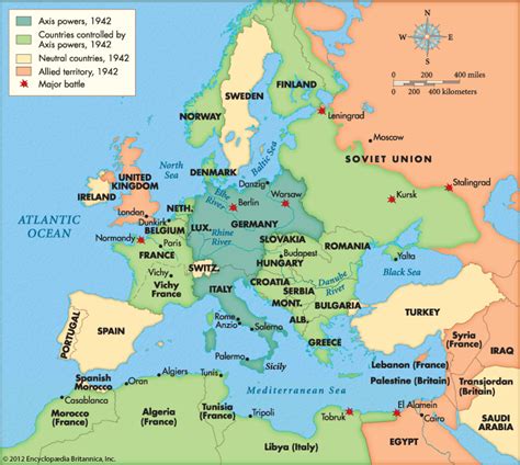 Map Of World War 2 In Europe And North Africa Map And Quotes North