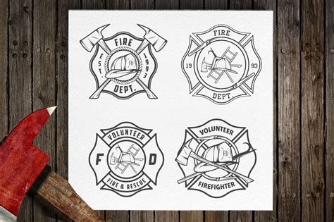 Fire Department Emblems And Patches Illustrator Graphics Creative
