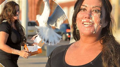 Big Brothers Lisa Appleton Gets Covered In Cream As Shes Attacked By A Seagull In Blackpool
