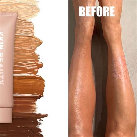 金卡達夏推出超強「身體專屬」彩妝系列！實測效果太驚人，傷疤腿立刻變成光澤少女嫩腿～