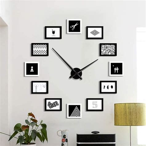 Horloge Pendule Black S Grand M Canisme De Mouvement Horloge Murale