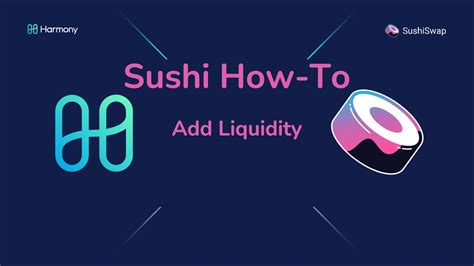 How To Adding Liquidity To Sushiswap On Harmony Youtube