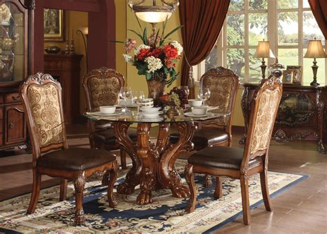 Pulling one together is the easy part with some help from bassett furniture. Acme Dresden 5-pc Round Dining Table Set in Cherry by ...