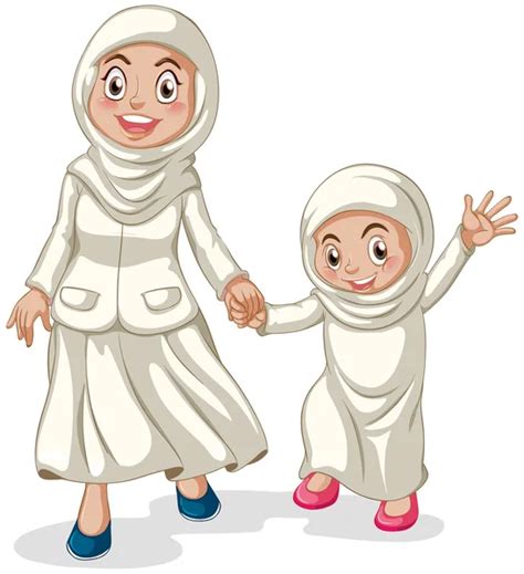 Cartoon Muslim Mother Stock Vectors Royalty Free Cartoon Muslim Mother