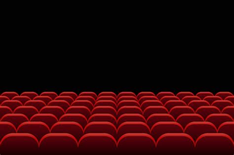 Rows Of Theatre And Cinema Seats Illustration Premium Vector