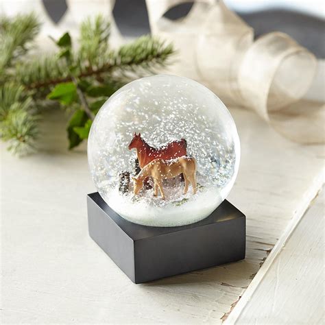 Horse Country Snowglobe Enjoy The Serenity Of Two Grazing Horses