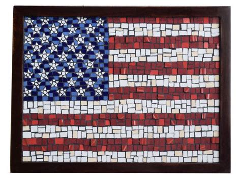 Special Price Mosaic Wall Art Usa Stars And Stripes Flag Mosaic Tray