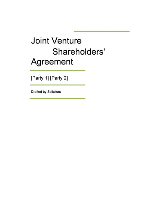 53 Simple Joint Venture Agreement Templates Pdf Doc Templatelab