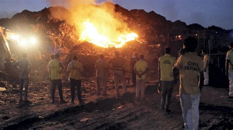 Delhis Bhalswa Landfill In Flames Again Blaze Doused After 9 Hour