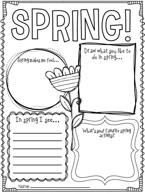 Spring Worksheet For 1st Grade