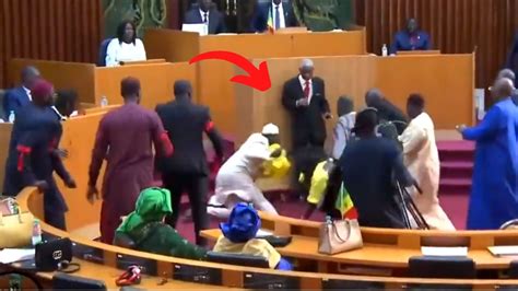Senegal Parliament Fight Video African Nation Mp Slapped Women Minister In House Marathi News