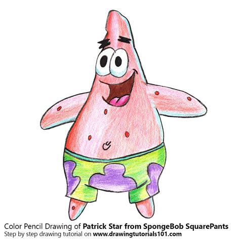 How To Draw Patrick Star From Spongebob Squarepants Spongebob