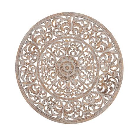 Traditional Round Ornate Carved Wall Decor Carved Wall Decor Wooden