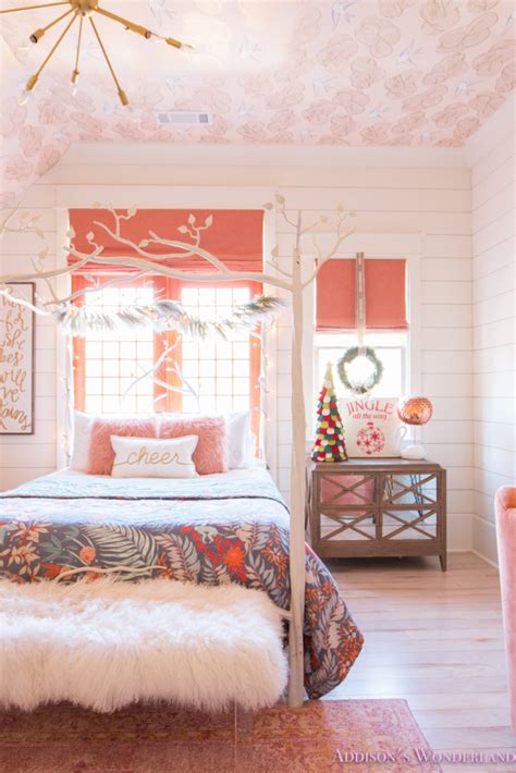 If you're looking for feng shui bedroom design ideas, then consider that it's recommended you use warm earthy colors to create a welcoming environment, or softer blues and greens to create a tranquil ambiance. A Little Christmas Decor in Addison's Coral Girl's Bedroom ...