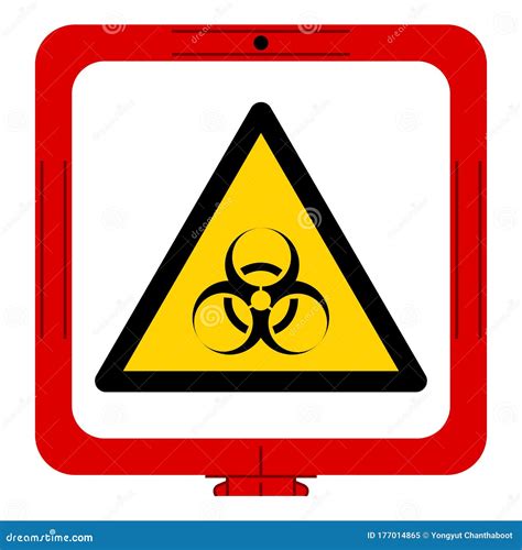 Warning Biological Hazard Symbol Vector Illustration Isolate On White